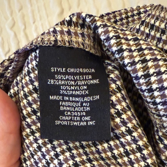 Jules & Leopold Black and White Checkered Pants - Picture 3 of 6